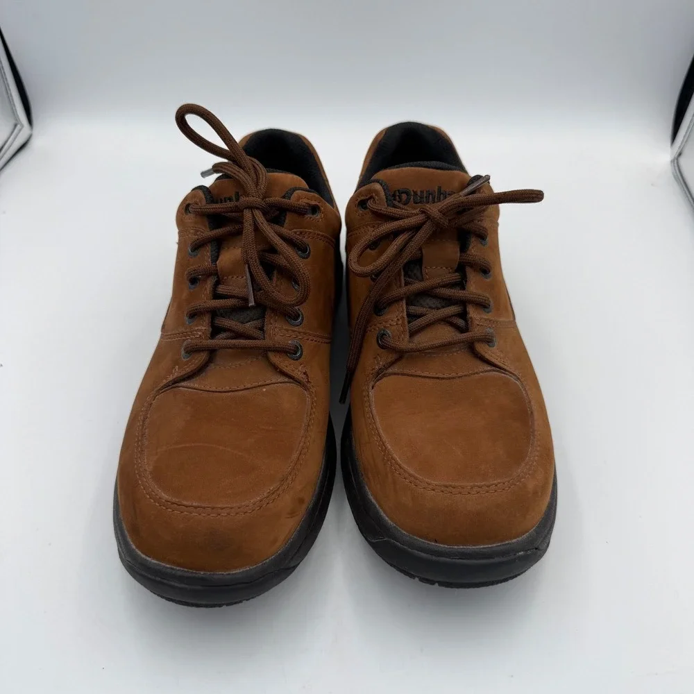 Dunham Windsor Brown Leather Waterproof Walking Shoes Mens 8 D ABZORB Rollbar